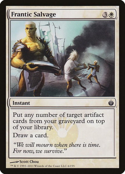 Frantic Salvage trading card from Mirrodin Besieged Frantic Salvage - Mirrodin Besieged Magic: The Gathering trading card