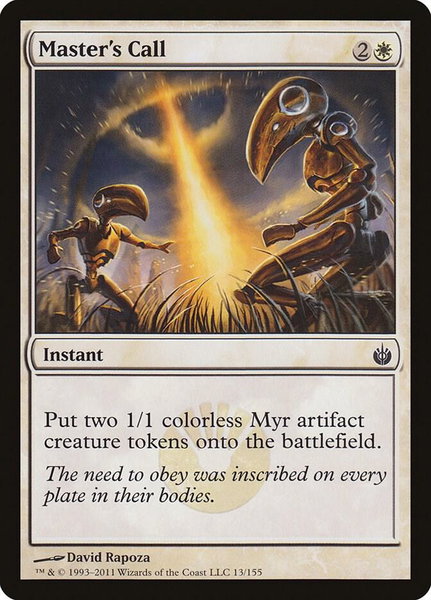 Master's Call - Mirrodin Besieged Magic: The Gathering trading card