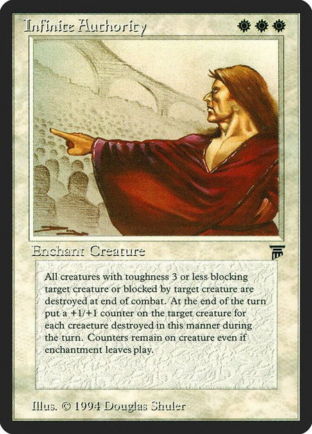 Infinite Authority - Legends Magic: The Gathering trading card