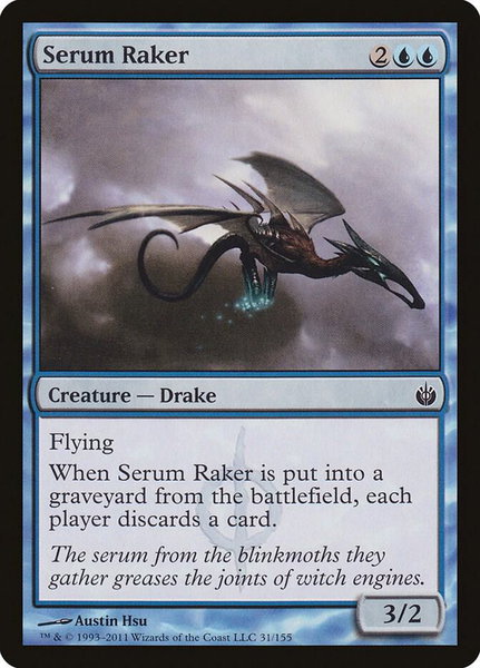 Serum Raker trading card from Mirrodin Besieged Serum Raker - Mirrodin Besieged Magic: The Gathering trading card