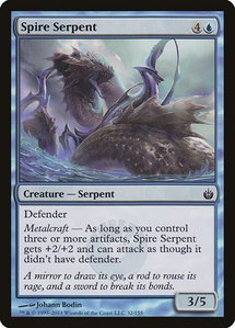 Spire Serpent - Mirrodin Besieged (MBS) #32 - Common Magic: The Gathering Trading Card