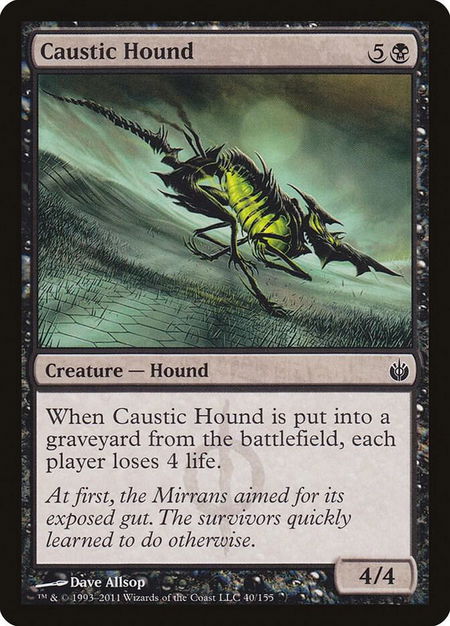 Caustic Hound - Mirrodin Besieged Magic: The Gathering trading card