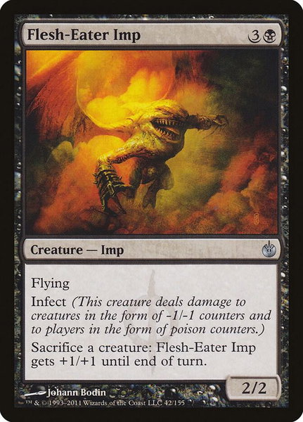 Flesh-Eater Imp - Mirrodin Besieged Magic: The Gathering trading card