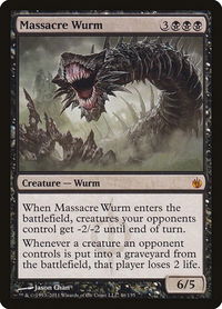 Massacre Wurm - Mirrodin Besieged (MBS) #46 - Mythic Magic: The Gathering Trading Card