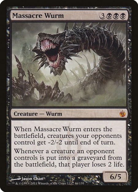 Massacre Wurm - Mirrodin Besieged Magic: The Gathering trading card