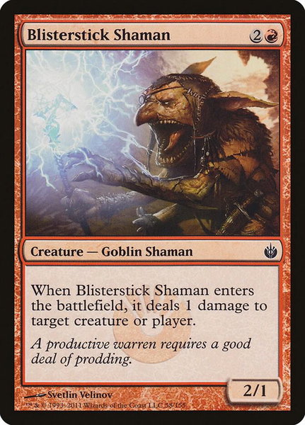 Blisterstick Shaman - Mirrodin Besieged Magic: The Gathering trading card