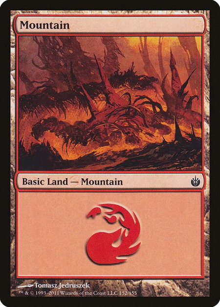 Mountain (152) - Mirrodin Besieged Magic: The Gathering trading card