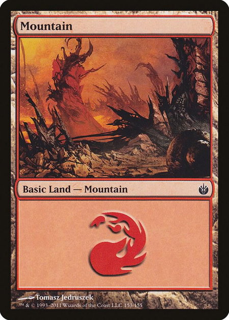 Mountain (153) - Mirrodin Besieged Magic: The Gathering trading card