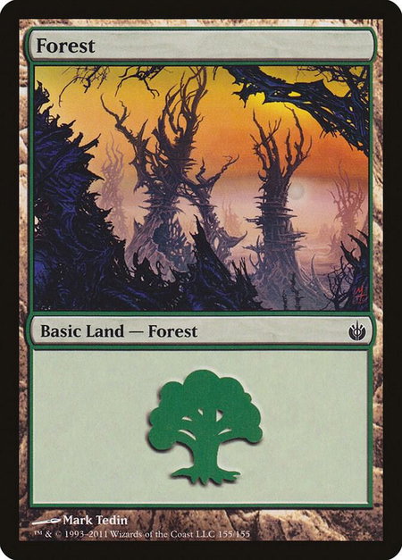 Forest (155) - Mirrodin Besieged Magic: The Gathering trading card