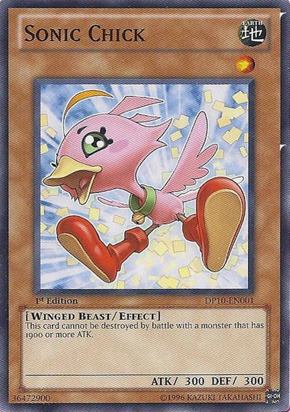 Sonic Chick trading card from Duelist Pack 10: Yusei 3 Sonic Chick - Duelist Pack 10: Yusei 3 YuGiOh trading card