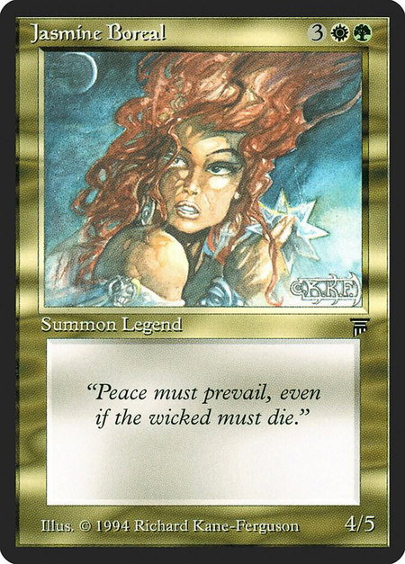 Jasmine Boreal - Legends Magic: The Gathering trading card