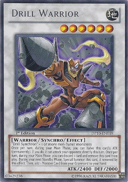 Drill Warrior trading card from Duelist Pack 10: Yusei 3 Drill Warrior - Duelist Pack 10: Yusei 3 YuGiOh trading card