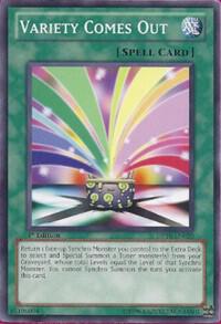 Variety Comes Out trading card from Duelist Pack 10: Yusei 3 Variety Comes Out - Duelist Pack 10: Yusei 3 YuGiOh trading card