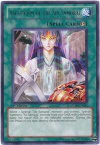 Asceticism of the Six Samurai trading card from Storm of Ragnarok Asceticism of the Six Samurai - Storm of Ragnarok YuGiOh trading card
