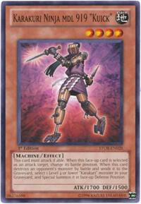 Karakuri Ninja mdl 919 "Kuick" trading card from Storm of Ragnarok Karakuri Ninja mdl 919 "Kuick" - Storm of Ragnarok YuGiOh trading card