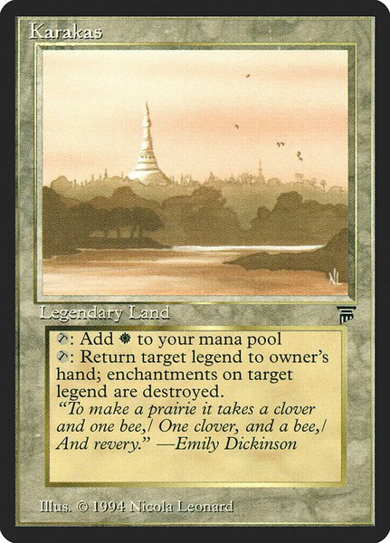 Karakas trading card from Legends Karakas - Legends Magic: The Gathering trading card