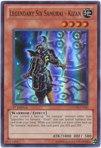 Legendary Six Samurai - Kizan - Storm of Ragnarok YuGiOh trading card