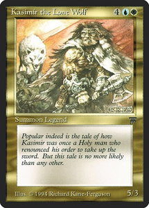 Kasimir the Lone Wolf - Legends (LEG) #null - Uncommon Magic: The Gathering Trading Card