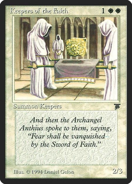 Keepers of the Faith trading card from Legends Keepers of the Faith - Legends Magic: The Gathering trading card