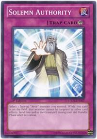 Solemn Authority - Storm of Ragnarok YuGiOh trading card