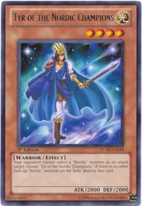 Tyr of the Nordic Champions - Storm of Ragnarok YuGiOh trading card