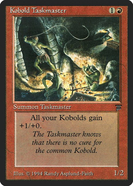 Kobold Taskmaster - Legends Magic: The Gathering trading card