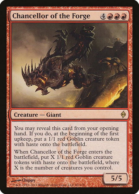 Chancellor of the Forge - New Phyrexia Magic: The Gathering trading card