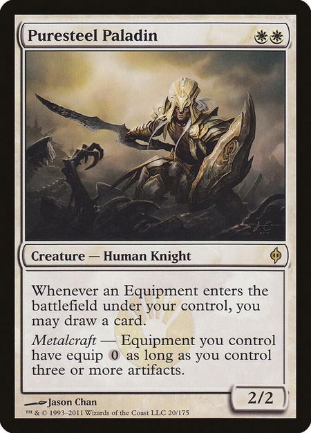 Puresteel Paladin - New Phyrexia Magic: The Gathering trading card