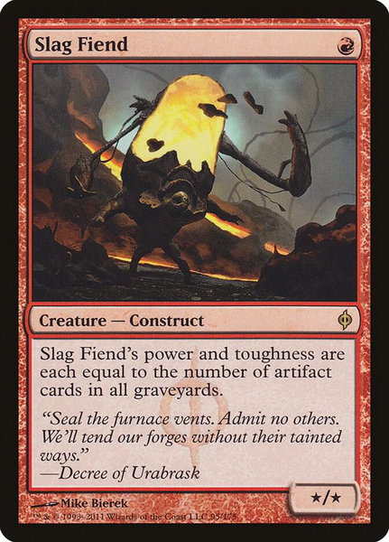 Slag Fiend - New Phyrexia Magic: The Gathering trading card