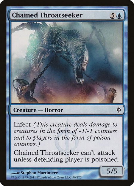 Chained Throatseeker - New Phyrexia Magic: The Gathering trading card