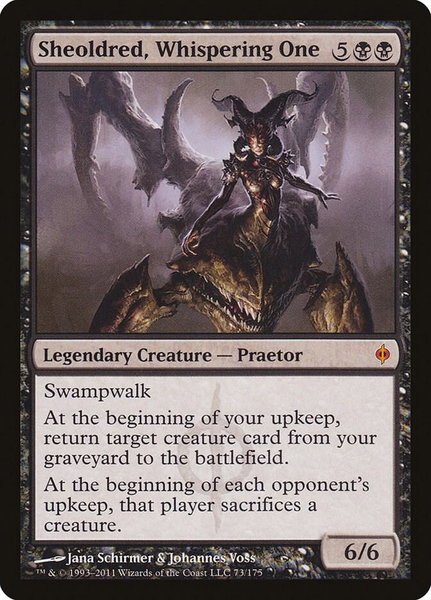 Sheoldred, Whispering One - New Phyrexia Magic: The Gathering trading card