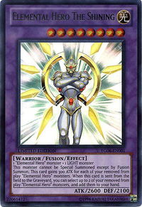 Elemental Hero The Shining - Yu-Gi-Oh! GX Manga Promotional Cards #YG06-EN001 - Ultra Rare YuGiOh Trading Card