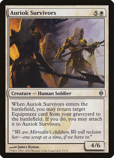 Auriok Survivors - New Phyrexia Magic: The Gathering trading card