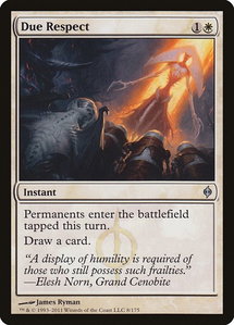 Due Respect - New Phyrexia (NPH) #8 - Uncommon Magic: The Gathering Trading Card
