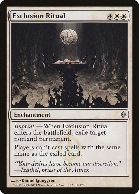Exclusion Ritual - New Phyrexia Magic: The Gathering trading card