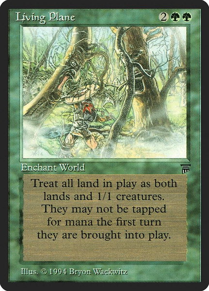 Living Plane trading card from Legends Living Plane - Legends Magic: The Gathering trading card