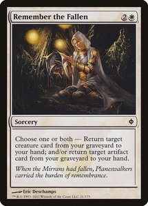Remember the Fallen - New Phyrexia (NPH) #21 - Common Magic: The Gathering Trading Card