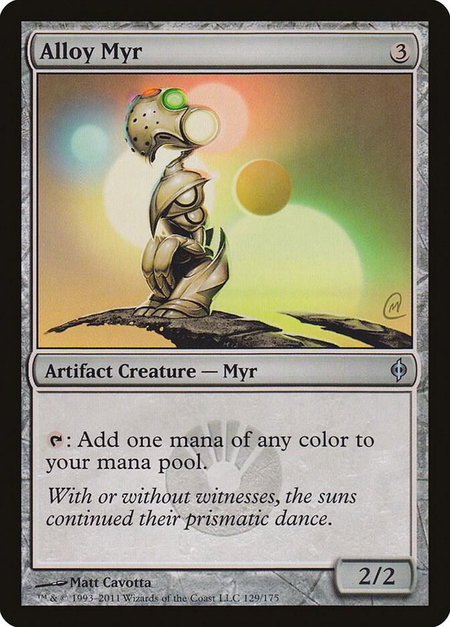 Alloy Myr - New Phyrexia Magic: The Gathering trading card