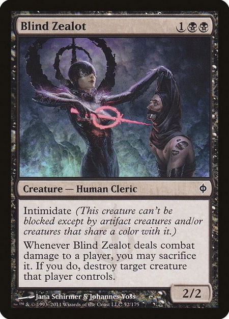 Blind Zealot - New Phyrexia Magic: The Gathering trading card
