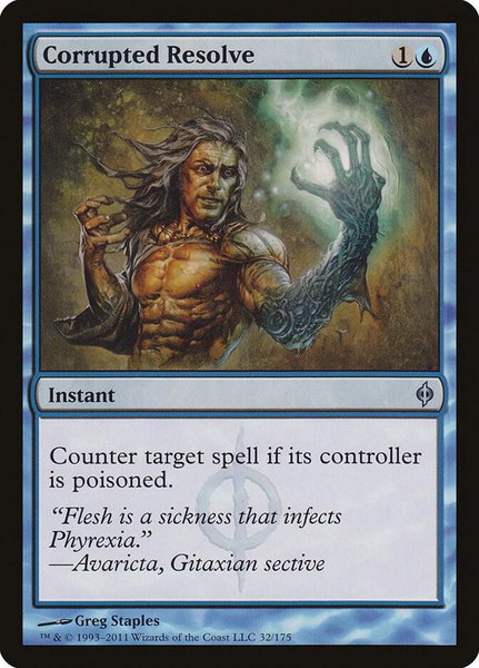 Corrupted Resolve - New Phyrexia Magic: The Gathering trading card