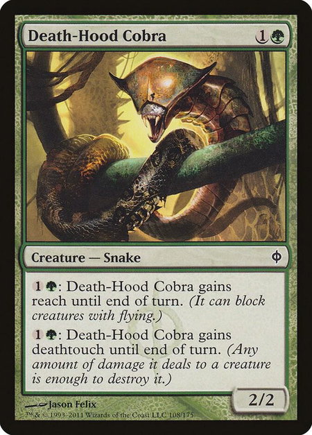 Death-Hood Cobra - New Phyrexia Magic: The Gathering trading card