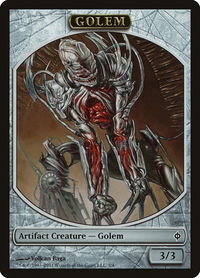 Golem Token - New Phyrexia (NPH) #3 - Token Magic: The Gathering Trading Card