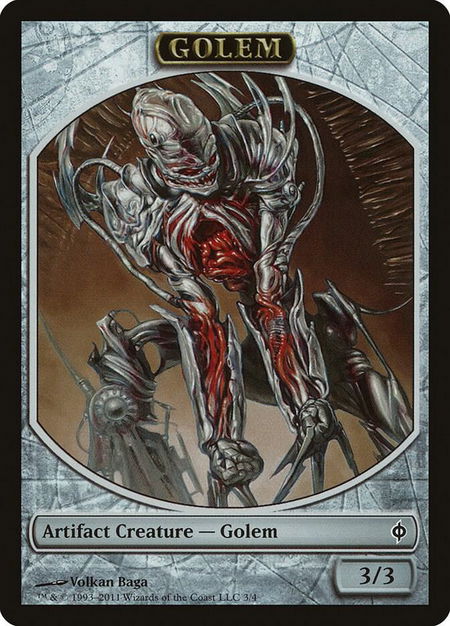 Golem Token - New Phyrexia Magic: The Gathering trading card