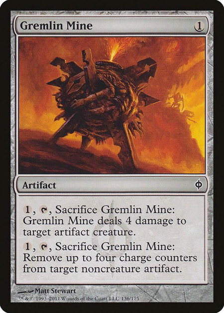 Gremlin Mine - New Phyrexia Magic: The Gathering trading card
