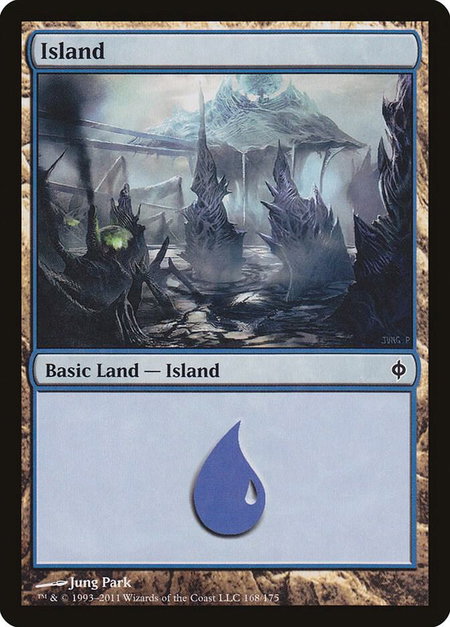 Island (168) - New Phyrexia Magic: The Gathering trading card