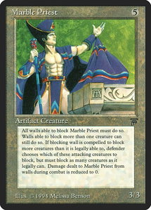 Marble Priest - Legends (LEG) #null - Uncommon Magic: The Gathering Trading Card