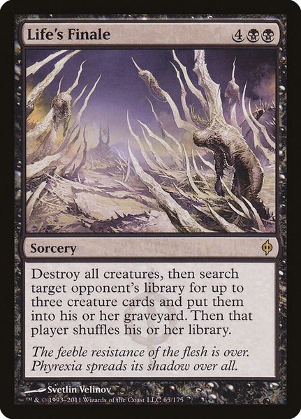 Life's Finale - New Phyrexia Magic: The Gathering trading card