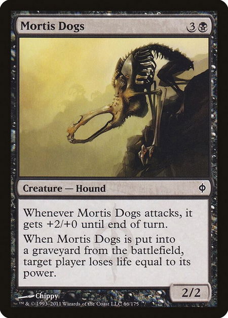 Mortis Dogs - New Phyrexia Magic: The Gathering trading card