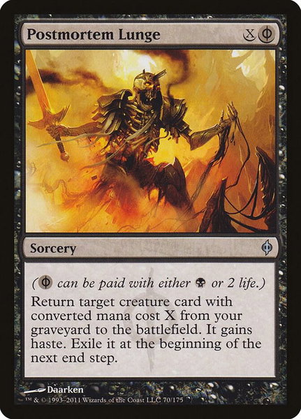 Postmortem Lunge - New Phyrexia Magic: The Gathering trading card
