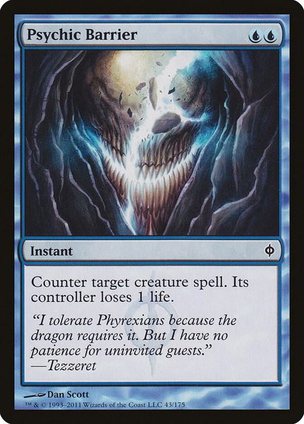 Psychic Barrier - New Phyrexia Magic: The Gathering trading card